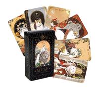 Deck de chat mystique, cartes de tarot Oracle, jeu de lecture de fortune, outil de divertissement pour fête de rassemblement de sorcière, session de divination de groupe de méditation spirituelle