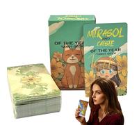 Deck de tarot, guide d'oracle pour débutants, accessoire d'apprentissage de poche 78X, affirmation, lecture d'aventure, usage quotidien, outil mystique pour thème de l'année, livre d'esprit