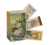 Deck de tarot pour débutants - Cartes d'oracles russes à lire sur la table - Jeu de divination portable pour adultes, hommes, femmes, rituels à la maison, outil d'exercices spirituels, accessoires de