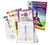 Deck of Chakra Healing Cards Aide à restaurer et équilibrer Votre énergie avec des méditations, des Affirmations, Un Tableau de Chakras, de l'aromathérapie, des huiles essentielles, des Symboles