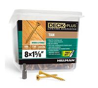 Deck Plus Lot de 735 vis à bois et de clôture avec revêtement époxy de 3,8 cm #8 x 4,5 cm - Entraînement Torx/étoile inclus - Vis à filetage grossier - Vis de terrasse résistantes à la rouille