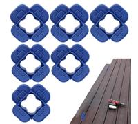 Deck Spacing Tool, 6 Pieces Hardwood Board Spacer, 3.94x3.94x0.79 inches Alignment Tool, Durable Decking Gap Adjuster, Construction Installation Aid for Backyard Balcony Garden