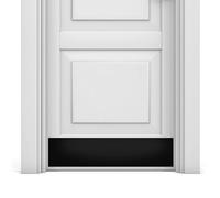 Deck the Door Decor | Plaque de porte - Aluminium anodisé noir satiné - Support autocollant industriel (20,3 x 81,3 cm)