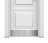 Deck the Door Decor | Plaque de porte - Aluminium anodisé - Support autocollant industriel (15,2 x 71,1 cm, nickel satiné)