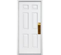 Deck the Door Decor Plaque de poussée de porte - Support adhésif 3M - Plusieurs tailles et finitions (laiton brillant, 4 x 16)