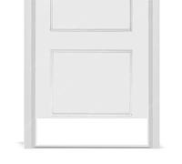 Deck The Door - Plaque de porte - Accent élégant et protection durable - Aluminium anodisé - Comprend un autocollant facile - 15,2 x 76,2 cm, blanc