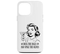 Deck The Halls and Spike The Olives Retro Christmas Graphic Coque pour iPhone 13 Pro Max