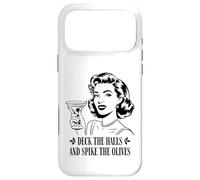 Deck The Halls and Spike The Olives Retro Christmas Graphic Coque pour iPhone 17 Pro Max