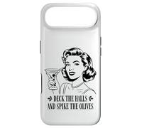 Deck The Halls and Spike The Olives Retro Christmas Graphic Coque pour iPhone Air