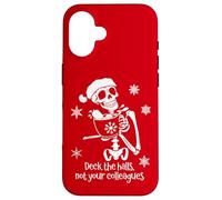 Deck The Halls Not Your Colleagues Funny Coworker Christmas Coque pour iPhone 16
