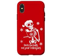 Deck The Halls Not Your Colleagues Funny Coworker Christmas Coque pour iPhone X/XS
