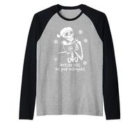 Deck The Halls Not Your Colleagues Funny Coworker Christmas Manche Raglan