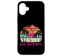 Deck The Palms Sapin de Noël Flamant Rose Coque pour iPhone 16 Plus