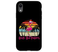 Deck The Palms Sapin de Noël Flamant Rose Coque pour iPhone XR