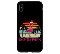Deck The Palms Sapin de Noël Flamant Rose Coque pour iPhone XS Max