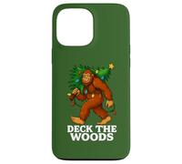 Deck The Woods Arbre de Noël Amusant Bigfoot Ferme Transport Coque pour iPhone 13 Pro Max