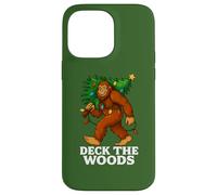 Deck The Woods Arbre de Noël Amusant Bigfoot Ferme Transport Coque pour iPhone 14 Pro Max