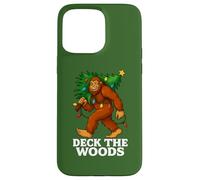 Deck The Woods Arbre de Noël Amusant Bigfoot Ferme Transport Coque pour iPhone 15 Pro Max