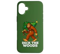 Deck The Woods Arbre de Noël Amusant Bigfoot Ferme Transport Coque pour iPhone 16 Plus