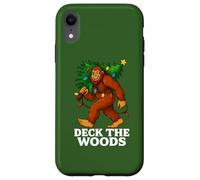 Deck The Woods Arbre de Noël Amusant Bigfoot Ferme Transport Coque pour iPhone XR