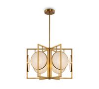 Deckenleuchte Albâtre Verre En Laiton à Manger Cuisine E14 Plafonnier 6-flammig