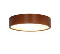 Deckenleuchte Arbaro Bois Verre Rond Ø37cm Plat Blendarm Salon Lampe Couloir