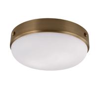 Deckenleuchte Canilla en Blanc Laiton Antique Métal Glas Rond Plafonnier Couloir