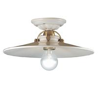 Deckenleuchte Céramique Métal D:31 CM Rond en Blanc Laiton E27 Plafonnier Rita
