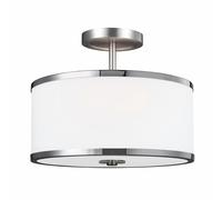 Deckenleuchte Ilvy Chrome Blanc Ø32cm Classique Lampe Salon Couloir de Chambre