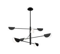 Deckenleuchte Métal G9 125 CM Large Noir 8-flammig Moderne Plafonnier