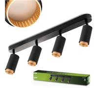 Deckenleuchte Reflektor LED 4x GU10 Tuba Spot ELIGIS Schwarz LUMILED