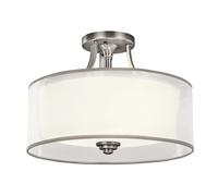 Deckenleuchte Rond Blanc Étain Antique Ø38cm Moderne Canelado Plafonnier Salon