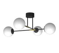 Deckenleuchte Verre Métal Noir or Blanc Salon E27 Blendarm Plafonnier