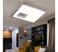 Deckenpanel Luminaire de Salon Plafonnier LED 3 Niveaux Métal Argent Blanc 45 CM