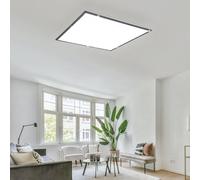 Panneau lumineux plafonnier cuisine panneau LED rectangulaire, effet étoile, blanc graphite, ALU, 1x LED 36W 2250Lm blanc chaud, LxPxH 59x59x6,5 cm