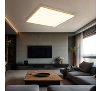 Deckenpanel Plafonnier Aufbaupanel LED Aufbaulampe Optique Bois Aluminium L 59cm