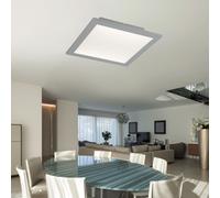 Deckenpanel Plafonnier Couloir LED Alu Argent Blanc Intensité Variable Carré