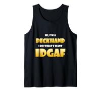 Deckhand IDGAF Funny Pirate Sailor Costume Boat Deck Hands Débardeur