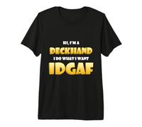 Deckhand IDGAF Funny Pirate Sailor Costume Boat Deck Hands T-Shirt Haut de Gamme