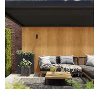 DECKLINEA Kit Bardage Composite MEZZO Latte - Superficie : 20m² - Dimension des lames : 220x17,8x2,3 cm - Aspect mat - Effet faux claire-voie