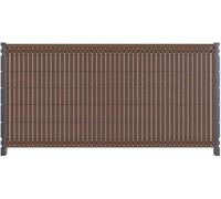 DECKLINEA Kit Occultation Bois Composite - Brun - Hauteur : 123 cm - AKIDO - Lattes Pleines Résistantes - Montage Facile - Haute Resistance - 3 Couleurs Disponibles