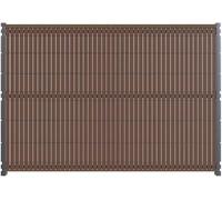 DECKLINEA Kit Occultation Bois Composite - Brun - Hauteur : 173 cm - AKIDO - Lattes Pleines Résistantes - Montage Facile - Haute Resistance - 3 Couleurs Disponibles