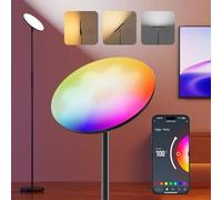 DeckTok LED Lampadaire sur Pied Salon 2800LM RGBWW Super Lumineux, Lampe LED sur Pied avec App & Contrôle Vocal, Lampe Liseuse Dimmable, 350° Rotatif Lampadaire Haut pour Chambre Bureau Jeux Fête