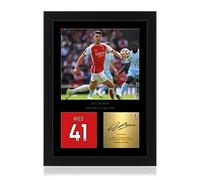 Declan Rice Photo encadrée A4 - Signature numérique reproduite - Cadeau pour les fans d'Arsenal FC