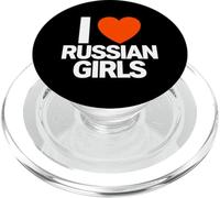 Déclaration Amusante « I Love Russian Girls » PopSockets PopGrip pour MagSafe