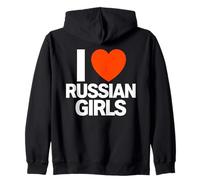 Déclaration Amusante « I Love Russian Girls » Sweat à Capuche