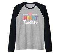 Déclaration Amusante pour Enseignant et Nourrisson, cœur, Amour, Femme, Homme, école Manche Raglan