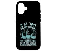 Déclaration amusante statistiquement significative laboratoire d'échec femme homme Coque pour iPhone 16
