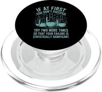 Déclaration amusante statistiquement significative laboratoire d'échec femme homme PopSockets PopGrip pour MagSafe