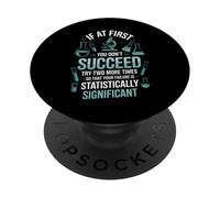 Déclaration amusante statistiquement significative laboratoire d'échec femme homme PopSockets PopGrip Adhésif
